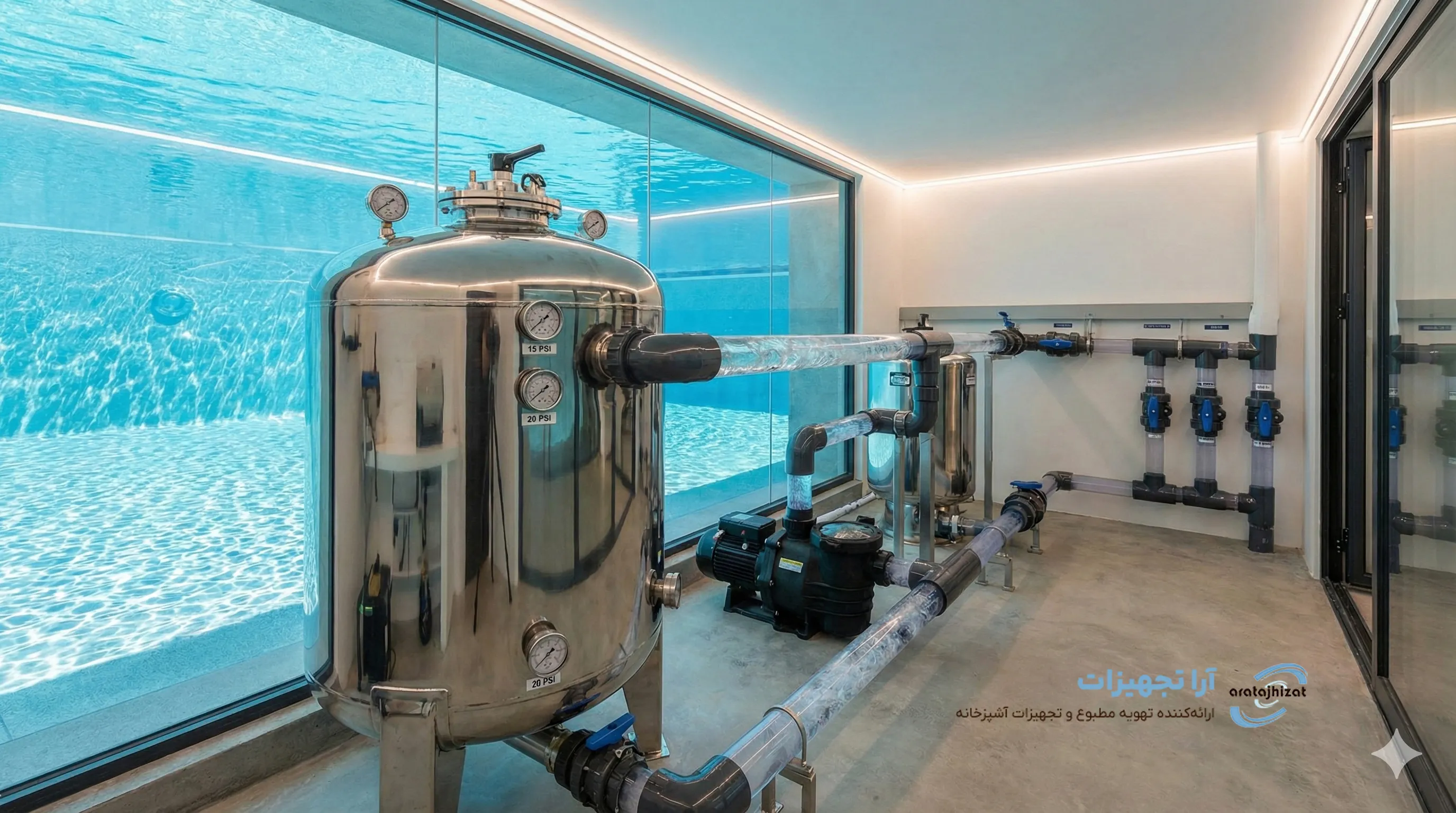 معیارهای انتخاب بهترین فیلتر شنی متناسب با اندازه استخر